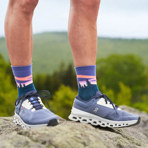 TRAIL MAX CUSHION MINI CREW - Purple Aurora